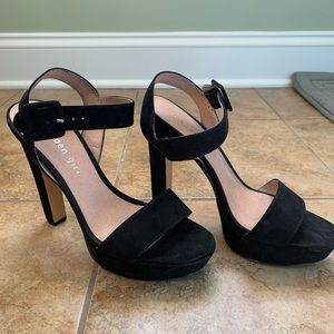 Madden Girl Suede Ankle Strap Heels
